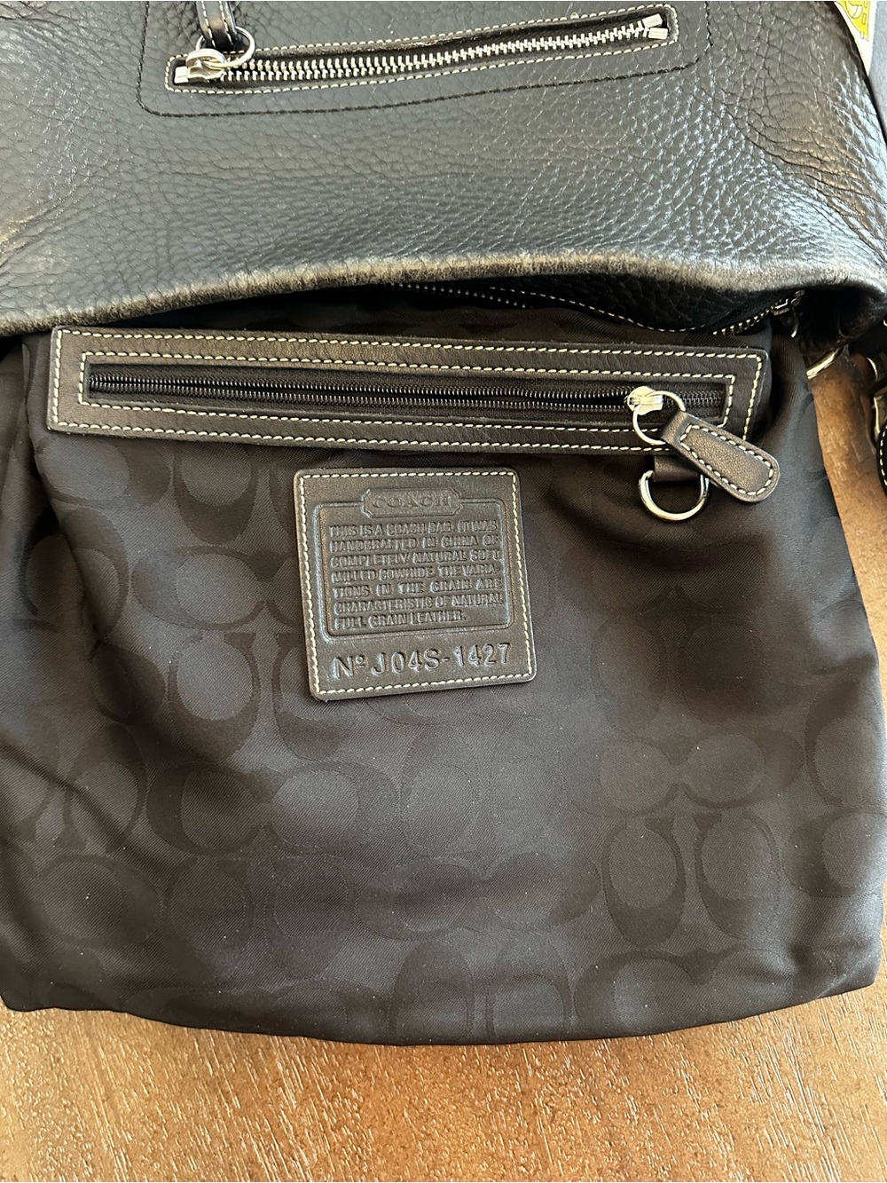 Coach Black Pebbled Leather Hobo Shoulder Bag - Picture 11 of 15